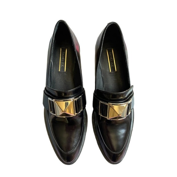 NWOT Rachel Zoe Womens Patent Leather Slip-On Loafers Shoes Size 7US Black - Picture 3 of 8